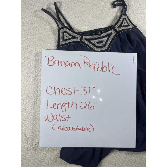 Banana Republic Sleeveless Blouse Women's Size Medium Solid Navy - Picture 11 of 11